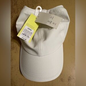 All in Motion White Baseball Cap, adjustable back